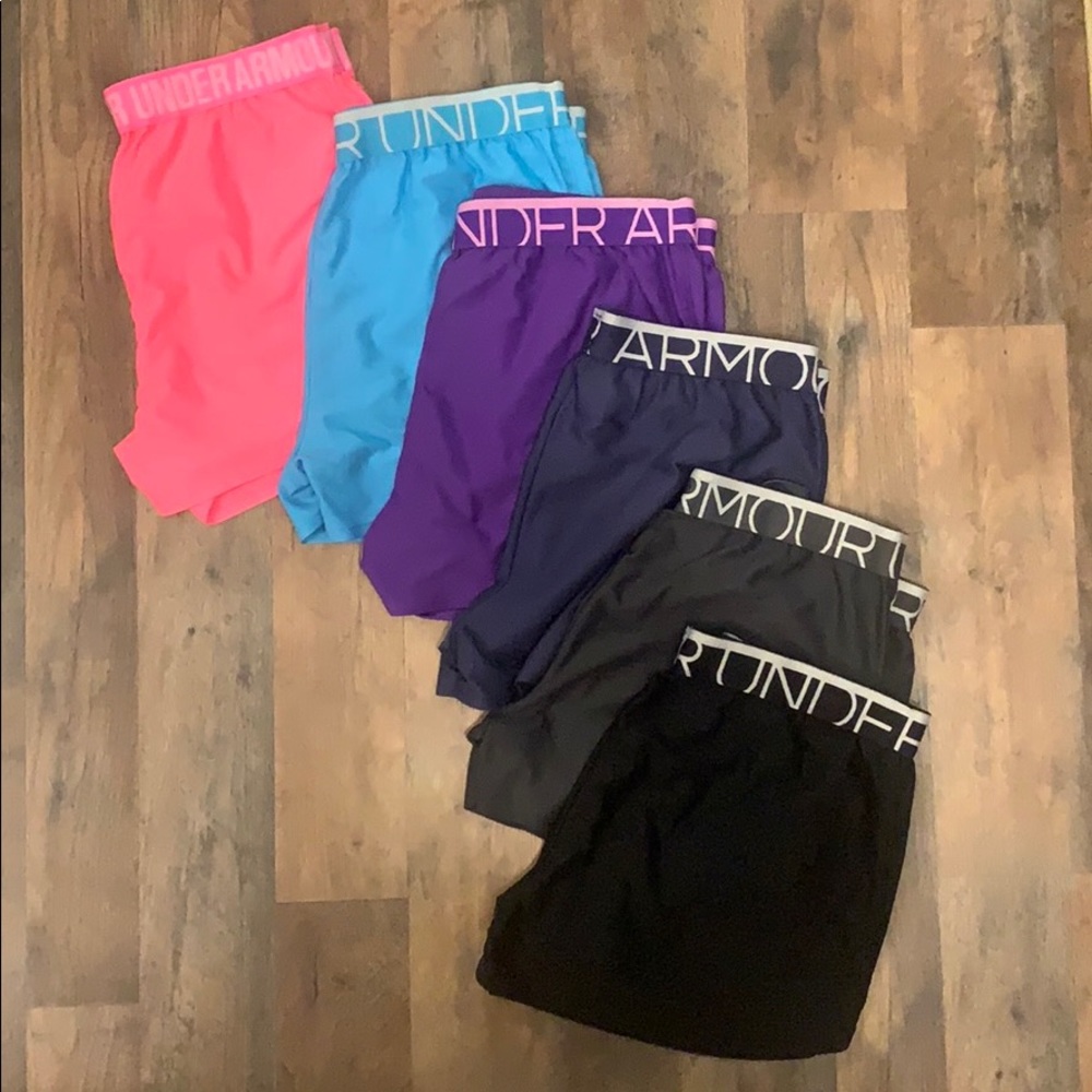 LOT OF 6 Under Armour Play Up shorts